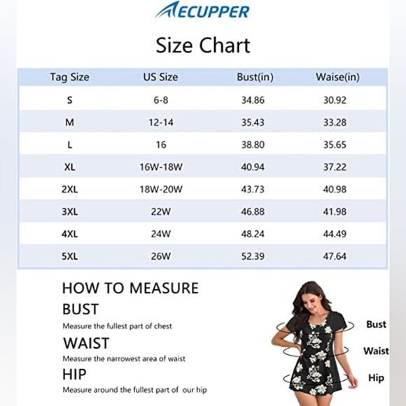 Swim Dress with Attached Boyshort Short - Picture 4 of 4